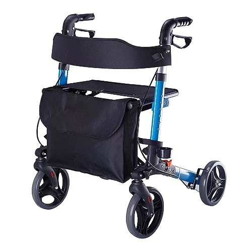 Faltbarer Roller mit Sitz, leichter Rehabilitationsroller aus Aluminium for Senioren und Erwachsene