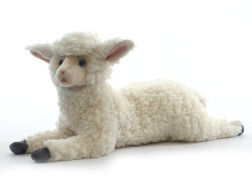 Plush Soft Toy Lamb Lying by Hansa.45cm. 4287 by Hansa