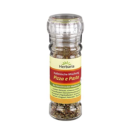 Herbaria "Pizza e Pasta" italienische Mischung, 1er Pack (1 x 50 g Glasmühle) - Bio