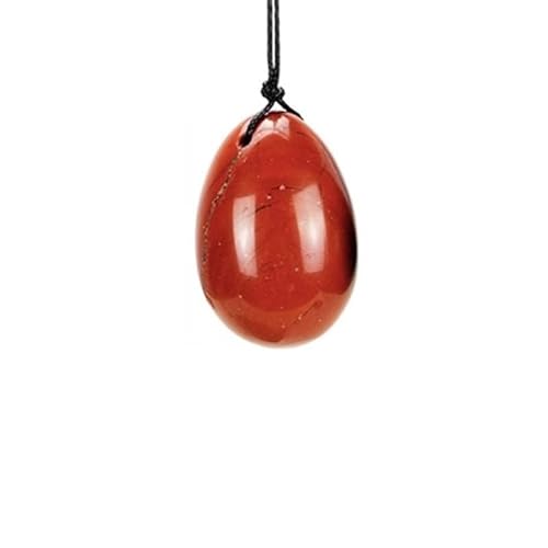 Natürliches Rotes Jaspis-Ei-Kegel-Übungsgerät Kristall-Jade-Ei,1 Stück Großes Ei