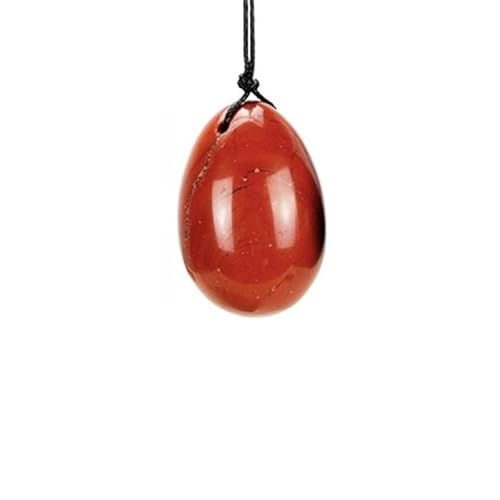 Natürliches Rotes Jaspis-Ei-Kegel-Übungsgerät Kristall-Jade-Ei,1 Stück Großes Ei