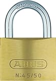 ABUS Vorhängeschloss 45/50 aus Messing - inkl. 5 Schlüssel - mit Präzisions-Stiftzylinder mit Pilzkopfstiften - 20077 - ABUS-Sicherheitslevel 5 - Messingfarben