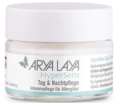 ARYA LAYA HyperSens Tag & Nachtpflege, 50 ml: Intensivpflege speziell für Allergiker, beruhigt, spendet Feuchtigkeit & unterstützt die natürliche Regeneration der Haut, vegan