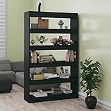 QZZCED Dekoratives Regal Wohnzimmerregal Bücherschrank Büro-Bücherregal Bücherregal/Raumteiler Schwarz 100x30x166 cm für Arbeitszimmer, Schlafzimmer, Wohnzimmer