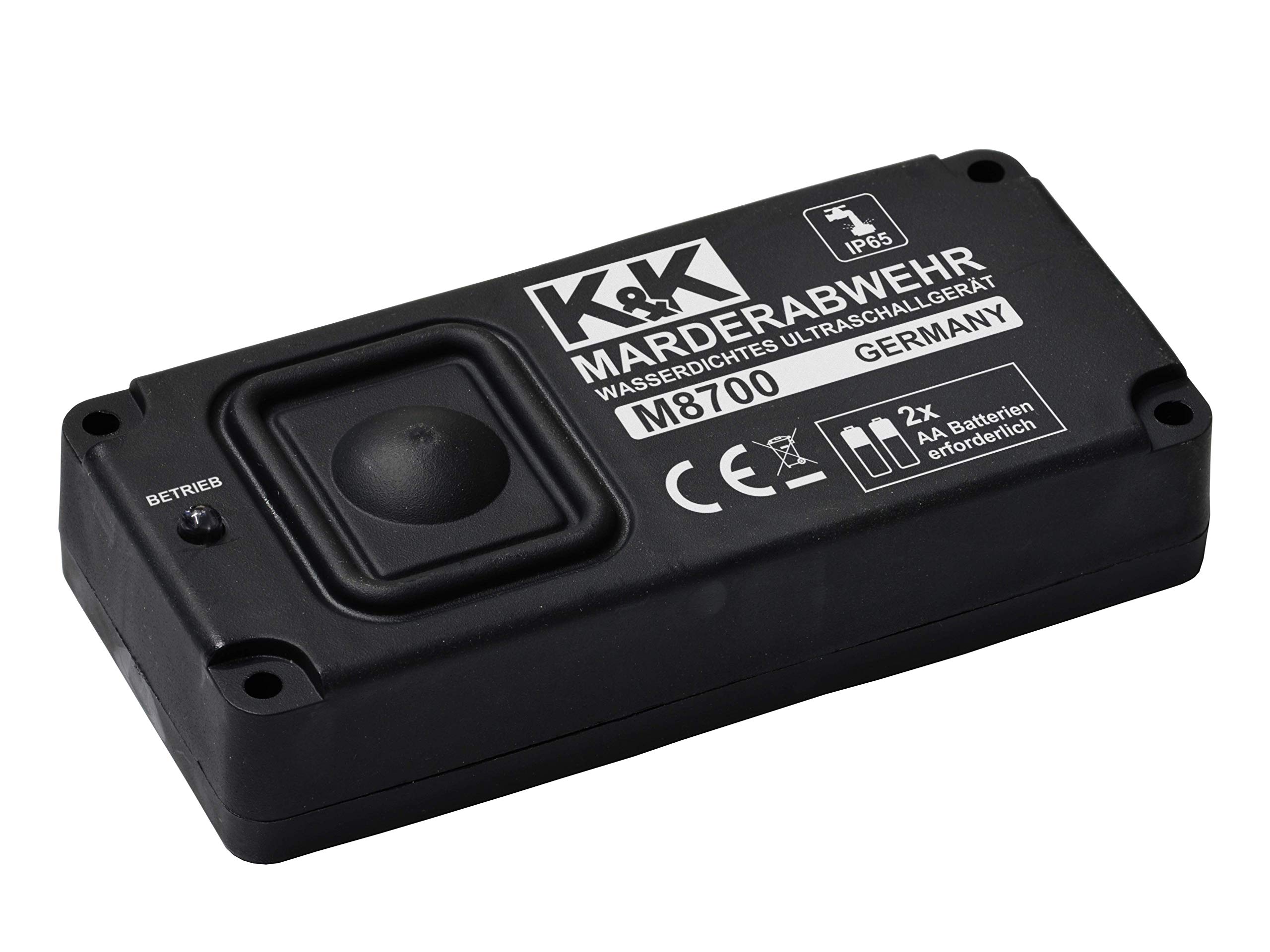 K&K M8700 - Das UNABHÄNGIGE Marderabwehrgerät: Marderabwehr Ultraschall (autark) batteriebetrieben, wasserdicht