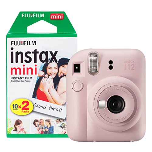 Fujifilm Instax Mini 12 Sofortbildkamera, mit 20 Aufnahmen, Blossom Pink