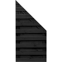 Andrewex Sichtschutzzaun-Anschlusselement Goch Anthrazit lasiert 180/90 x 90 cm