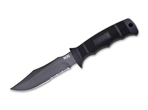 SOG Unisex – Erwachsene Seal Pup Feststehendes Messer, Schwarz, 24 cm