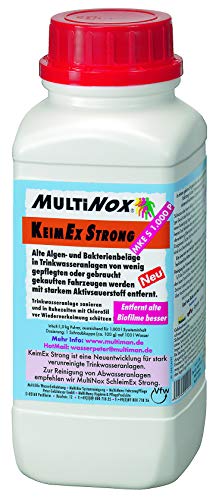 MultiNox® KeimEx Strong Pulver für Tanks ab 100-1000 l - Inhalt: 1000 g - Entfernt frische Biofilme in Trinkwasseranlagen von Caravan & Boot