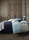 De Witte Lietaer Bumblebee Luxus-Perkal Bettbezug + Kissenbezüge, Baumwolle, Blau, 240 x 220 cm