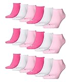 PUMA 18 Paar Sneaker Invisible Socken Gr. 35-49 Unisex für Damen Herren Füßlinge, Farbe:422 - pink lady, Socken & Strümpfe:35-38