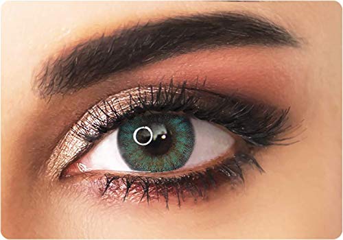 ADORE natürlich farbige Kontaktlinsen Farbe grün – BI GREEN – nicht gradiert – dreimonatlich + kostenloser personalisierter Linsenbehälter