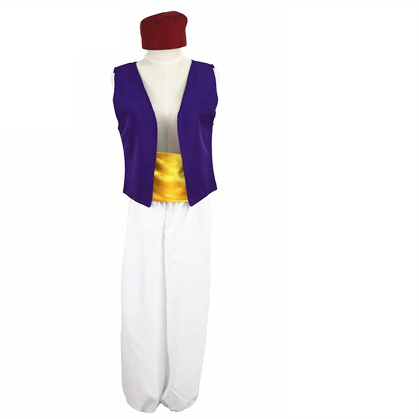 YYCHER Erwachsene Aladin Lampe Prinz Aladdin Kostüm für Jungen Anime Cosplay Verkleidung Adam Prinz Halloween Kostüme für Männer (Größe :XL)