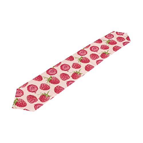 TropicalLife COZYhome Tischläufer 180 cm lang rosa Himbeere Obst Muster Tischläufer für Party Hochzeit Küche Wohnzimmer Deko Kommoden Schal