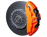 Foliatec Bremssattel Lack Set, Hitzebeständig, Komplettsatz für 4 Bremssättel, Neon Orange, 10-teiliges Set