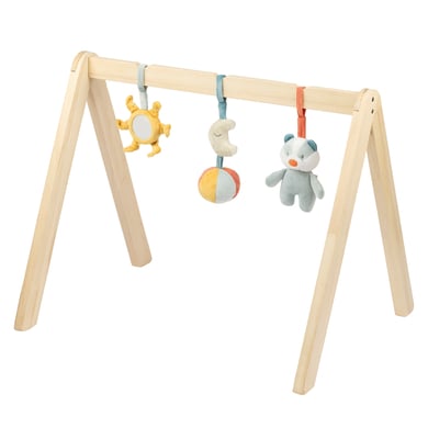 Nattou Wooden Arch with Hanging Toys, 59,50 cm, Dusty blue
