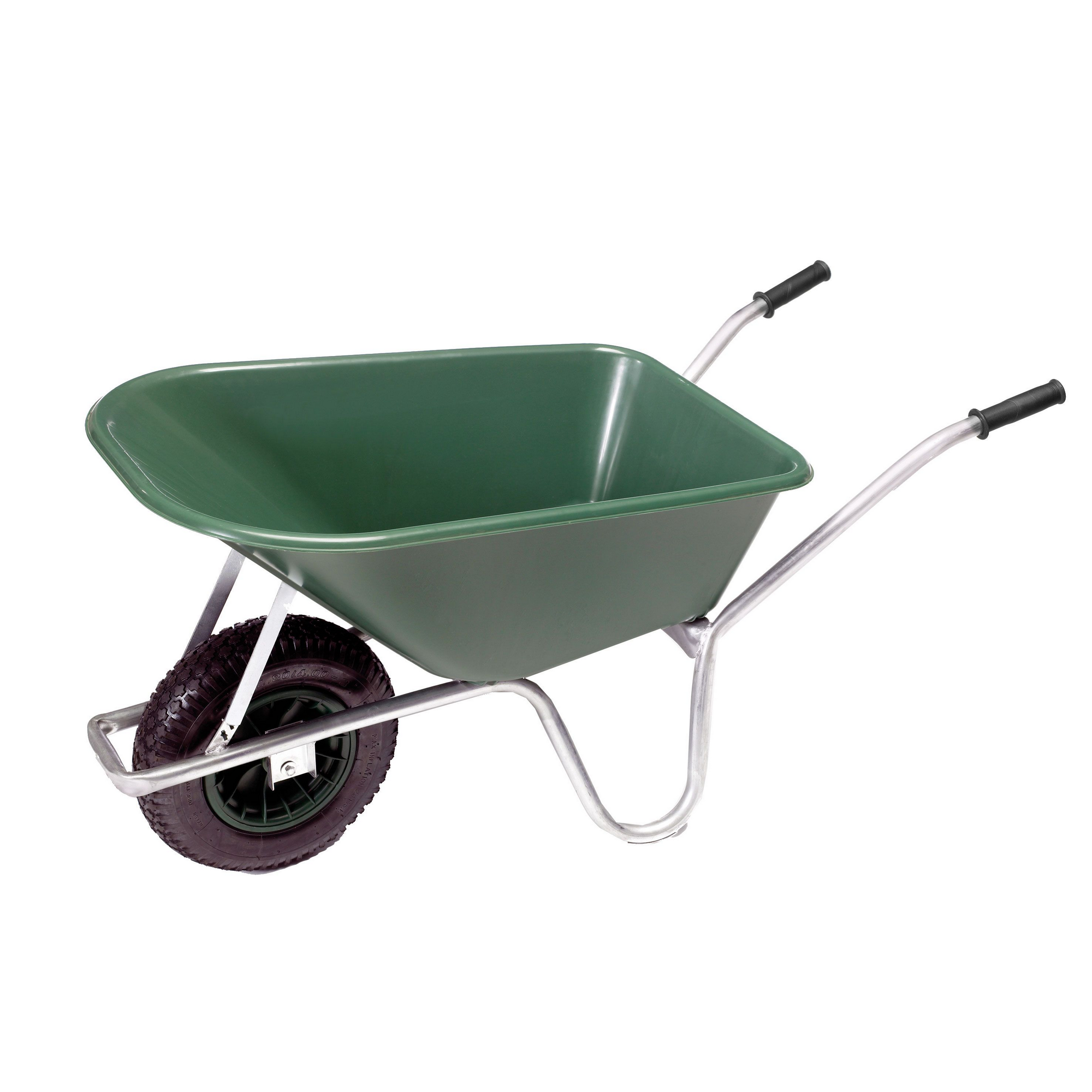 Pro-bau-tec Gartenschubkarre grün Stahl / Polypropylen 100 l