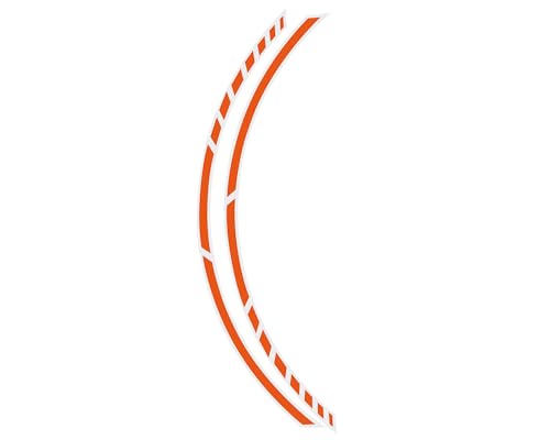 Foliatec PIN Striping Racing, Zierstreifen für Motorräder, Selbstklebend, Waschstraßenfest, sportlicher Look im Racing-Style, Orange