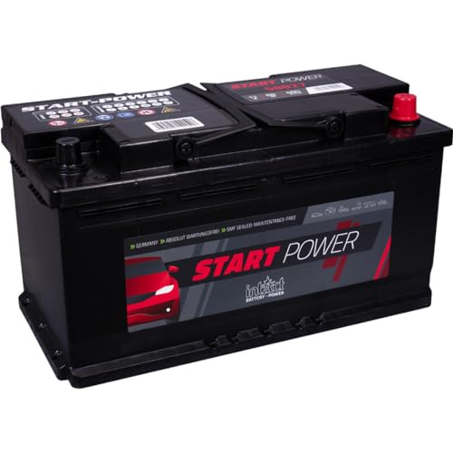 intAct Start-Power 58827GUG Starterbatterie 12V 90Ah, 720A (EN) Kaltstartstrom, zuverlässige und wartungsarme Batterie mit erhöhtem Auslaufschutz