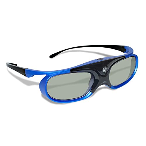 Universal 3D Brille, DLP-Link Active Shutter Glasses mit 85mAh Wiederaufladbare Batterie, 50 Stunden Dauerarbeit, Schutterbrille für Hauptstream DLP Beamer