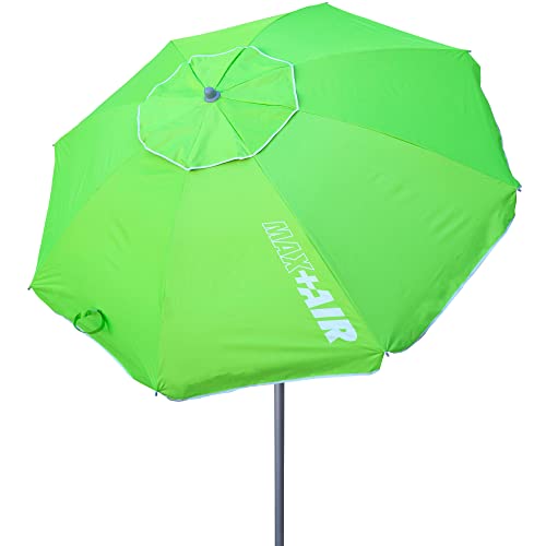 AKTIVE 62241 - Sonnenschirm mit UV50 Schutz Grün | Maße Ø200 cm | höhenverstellbar | winddicht | inkl. Aufbewahrungstasche mit Tragegriff