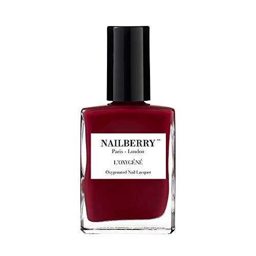 Nailberry L'Oxygene Sauerstoffhaltiger Nagellack, Burgunderrot/Tiefrot, 15 ml