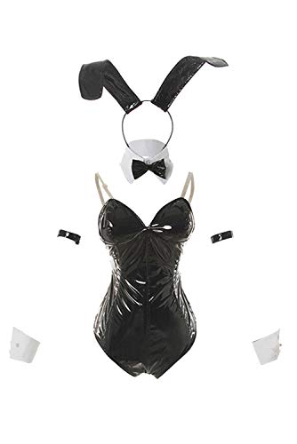 Harrypetter Sakurajima Mai Cosplay Kostüm Damen Halloween Bunny Girl Senpai Outfit Lederuniform Komplettset Gr. X-Small, Schwarz