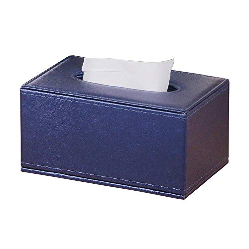 ZXGQF Tissue Box Pu Blau Papierhandtuchhalter Für Zuhause BüroAuto Dekoration Tissue Box Halter, 190 * 120 * 100 Mm