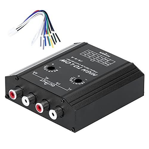 Audiokonverter,12V 4-Kanal Audioimpedanzkonverter High to Low Line Autoradio Radio Lautsprecher Frequenzfilter