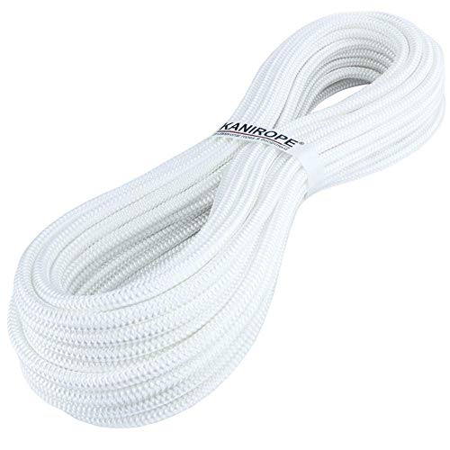 Kanirope® Polyesterseil Seil Polyester POLYBRAID 8mm 50m Weiß 16-fach geflochten