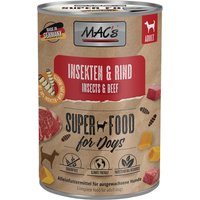 Sparpaket MAC's Nassfutter für Hunde mit Insekten 24 x 400 g - Insekten & Rind