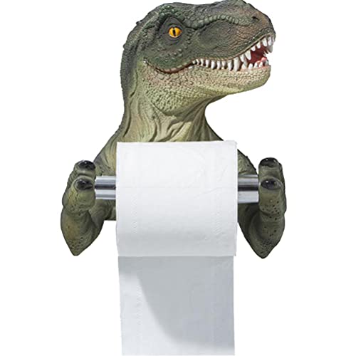 Chiyyak Toilettenpapierhalter Dinosaurier Dekor, Wand Klopapierhalter Handtuchhalter Rollenhalter für Badezimmer WC Küche