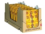 LEIBNIZ Knusper Erdnuss, 10er Pack, knackige Kekse mit Erdnüssen und Karamellcreme, Großpackung als Vorrat oder zum Verkauf (10 x 175 g)