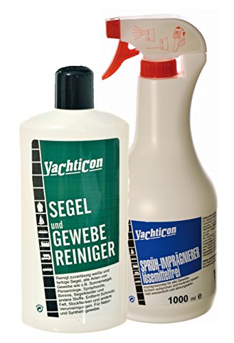 YACHTICON Pflegeset Segel & Gewebe Reiniger 0,5 L Plus Imprägnierspray 1,0 L