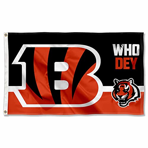 Cincinnati Bengals Who Dey Flagge, für drinnen und draußen, 90 x 150 cm