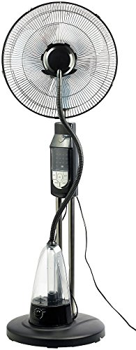 Sichler Haushaltsgeräte Sprühnebel Ventilator: Sprühnebel-Standventilator, Oszillation, Fernbedienung, 70 W, Ø 35 cm (Ventilator mit Nebelfunktion)