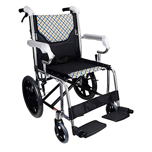 Rollstuhl, Rollstuhl, zusammenklappbar, leicht, mit Rad aus Aluminiumlegierung, tragbar, behindertengerecht, für ältere Menschen, Kinderwagen, einfach, Aluminiumlegierung