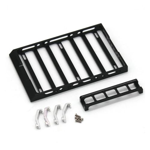 BEUTEE Metall-Dachträger, Gepäckträger-Tablett mit Seitenleiter, kompatibel mit Z 4X4 1/18 RC Crawler Car Upgrade-Teilen