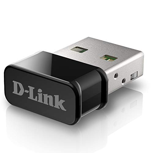 D-Link USB-WiFi-Adapter, Dual-Band AC1300, kabelloses Internet für Desktop-PC, Laptop, Gaming, MU-MIMO Windows Mac Linux unterstützt (DWA-181-US)