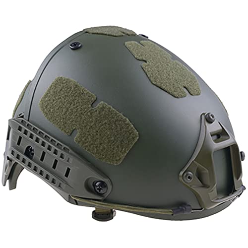 AQzxdc Airframe (AF) Airsoft-Helm, mit Schalldichtem Headset, Helm Bezug, für Paintball Outdoor BBS Jagen Reiten,Grün