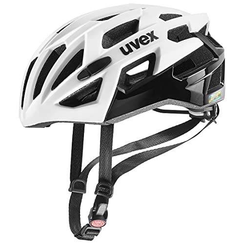 uvex Unisex - Erwachsene Race 7 Fahrradhelm, Weiß (White black), 55-61 cm