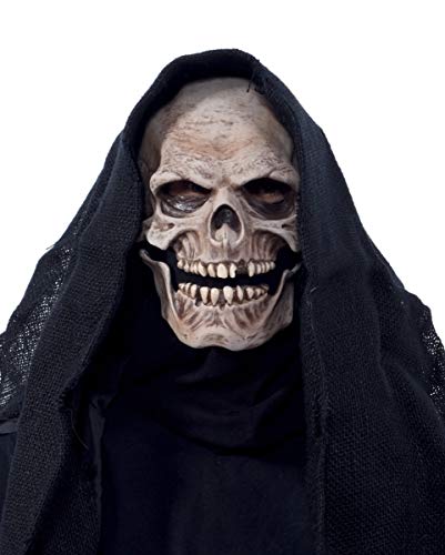 Horror-Shop Gevatter Tod - Grim Reaper Fetzen Maske für Halloween