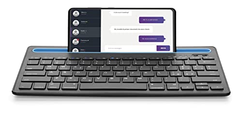 Cellularline | Stand Keyboard Universal für Samsung und Apple | Bluetooth® Tastatur mit integrierter Smartphone- und Tablethalterung