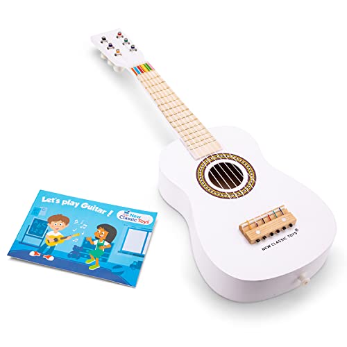 New Classic Toys 10346 Gitarrenspielzeug aus Holz, Weiß, M