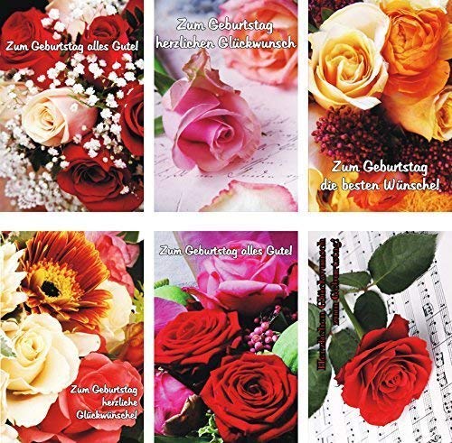 100 Glückwunschkarten zum Geburtstag Blumen 51-5102 Geburtstagskarte Grußkarten