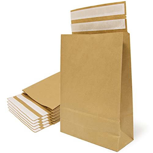 Briefumschläge aus Kraftpapier mit doppeltem Silikonstreifen für Versand und Verpackung, Papiertüten zum Versenden von Kleidung, Accessoires, Dekoration oder Geschenke (300 x 430 x 120 + 100 mm, 50 Umschläge)