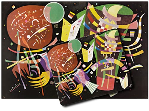 1art1 Wassily Kandinsky, Komposition X, 1939 1 Kunstdruck Bild (120x80 cm) + 1 Mauspad (23x19 cm) Geschenkset