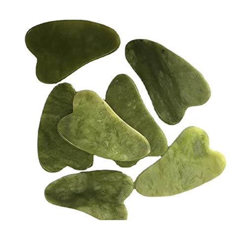 1/5PC Natürlicher Kristall Jade Stein Gesichts Körper Gua Sha Board Schaben Massage Guasha Schaber Gesicht augenpflege SPA Werkzeug Natürliche Steine natürlicher Glanz (Color : One Size)