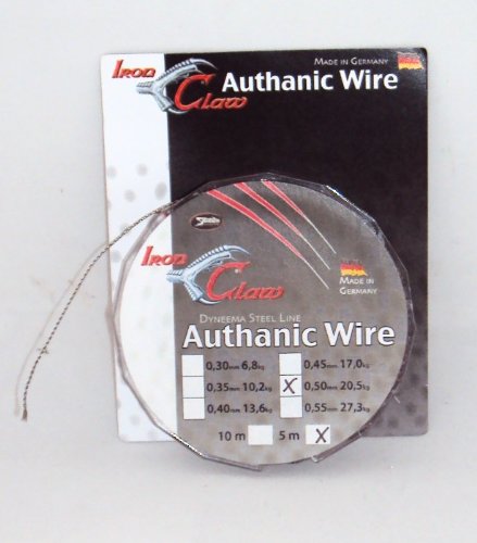 Iron Claw 8013506 Authanic Wire Stahlkabel, Mehrfarbig, 27,3 K g