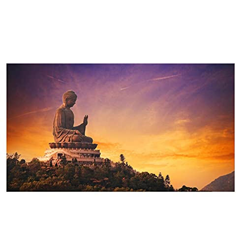 LXWWW Druck auf Leinwand Gott Buddha Poster und Drucke Wandkunst für Wohnzimmer Dekor Leinwand Malerei 30x50cm Rahmenlos